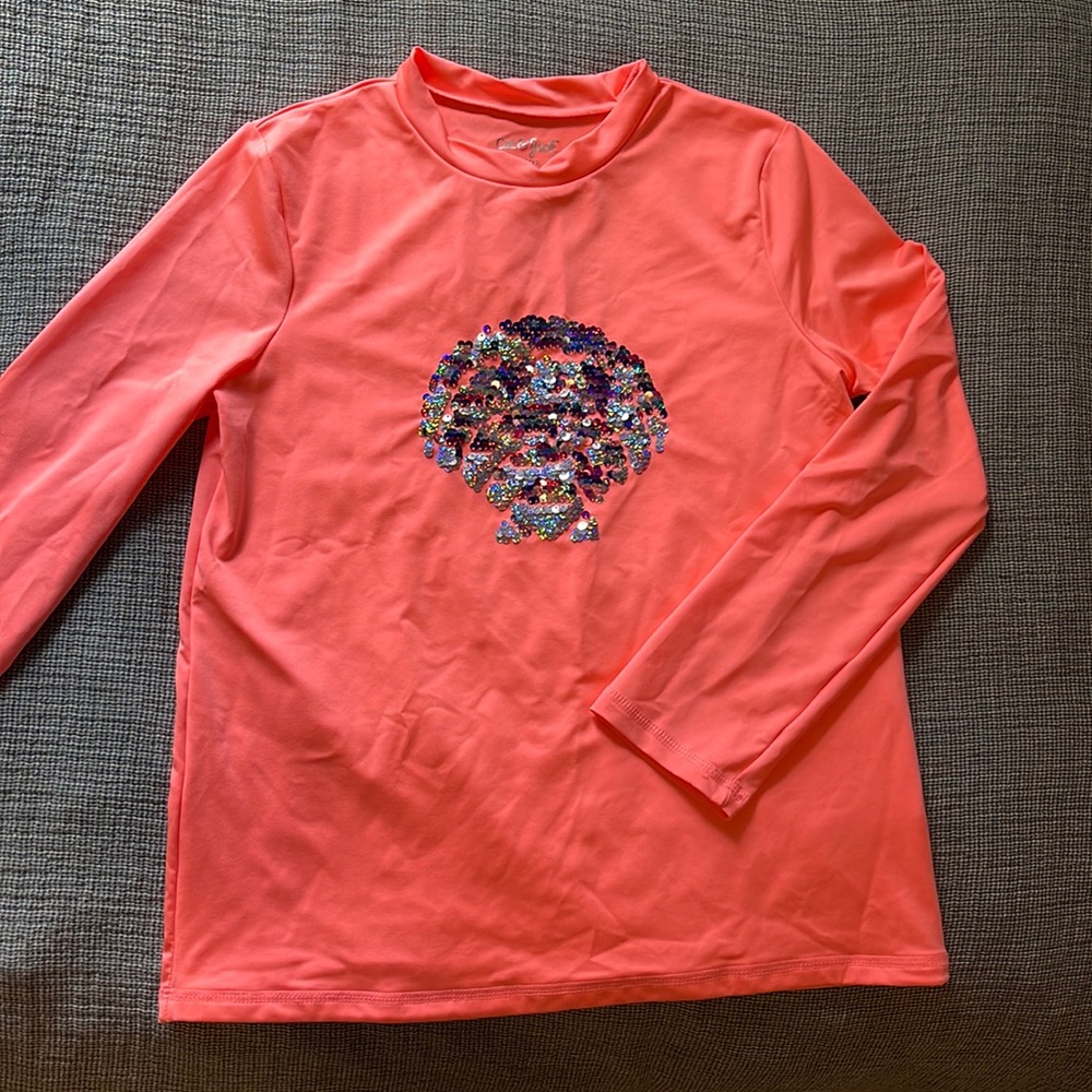 Large plus size for girl swim rashguard.